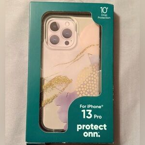 On Running iPhone 13 Pro Case - Gold and Purple Design